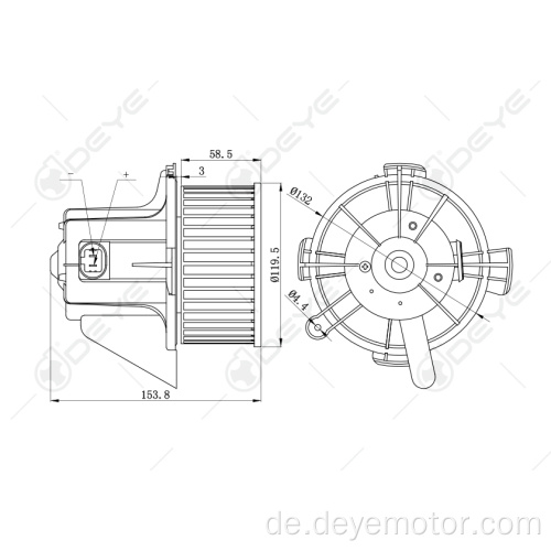 Gebläsemotor automotive für PEUGEOT 307 CITROEN C4